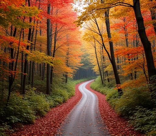 Wanderweg im herbstlichen Wienerwald